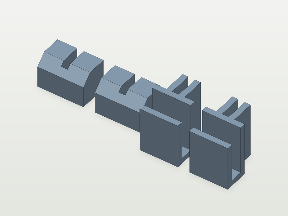 Tank divider clips, made to measure